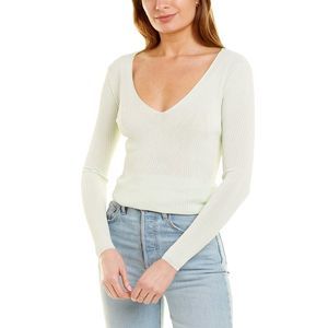 Lafayette 148 New York Light Blue Scoop Neck Sweater